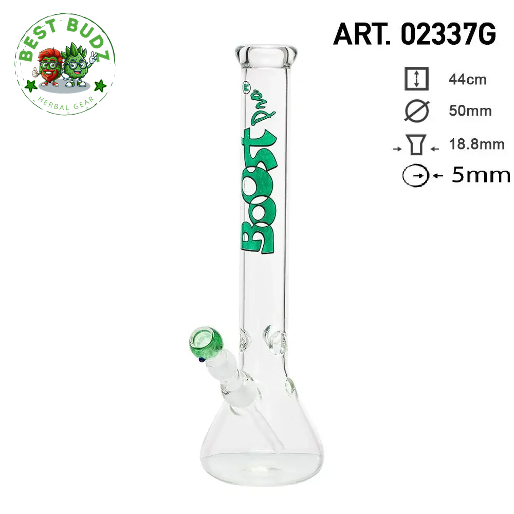 Boost | 17" Green Beaker Base Glass Water Pipe