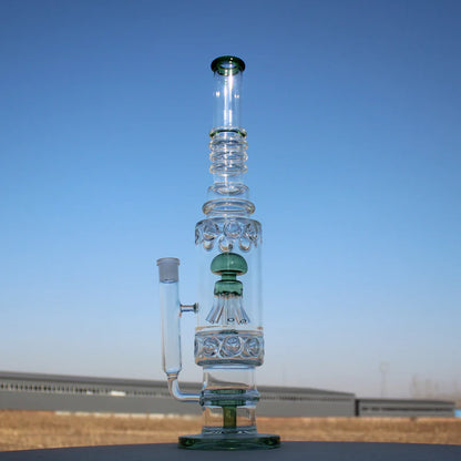 19.5" Jellyfish Sprinkler & Matrix Perc Glass Water Pipe