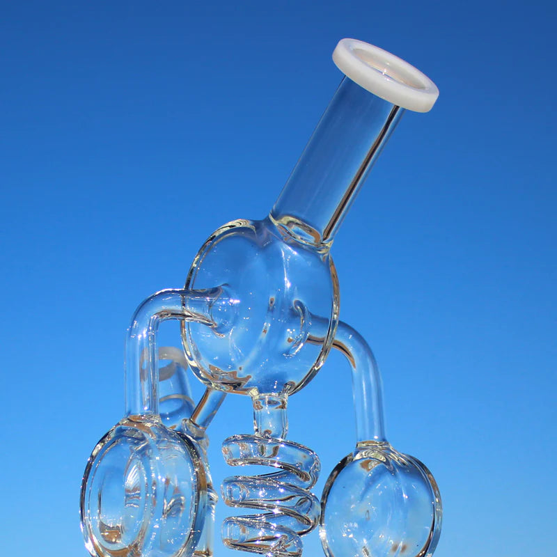 11" Spiral Mushroom Recycler Water Pipe W/ Circ Perc