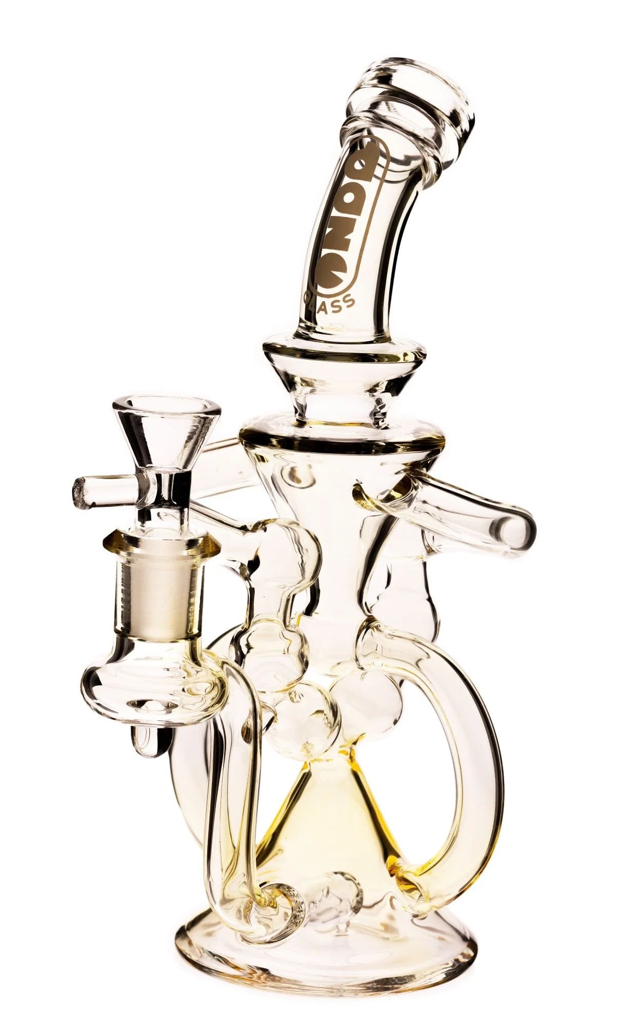 Daze Glass - 9" Fumed Glass Water Pipe Recycler W/ Perc