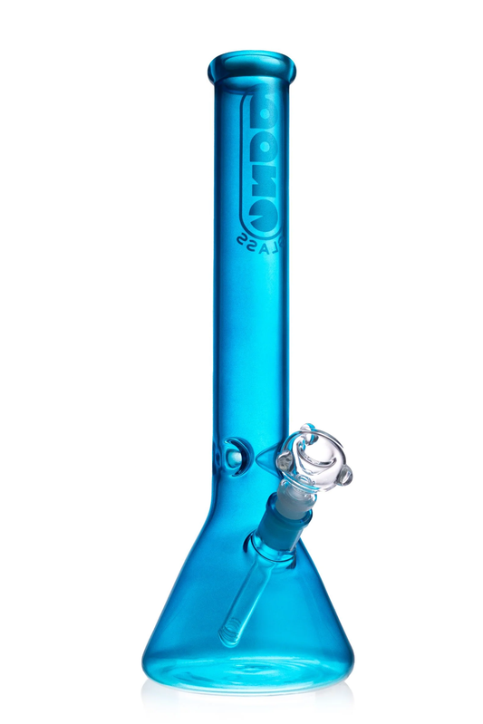 Daze Glass - 16" Metallic Blue Glass Water Pipe