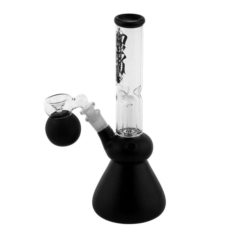 Amsterdam | 12" Black Glass Water Pipe W/ Dome Perc