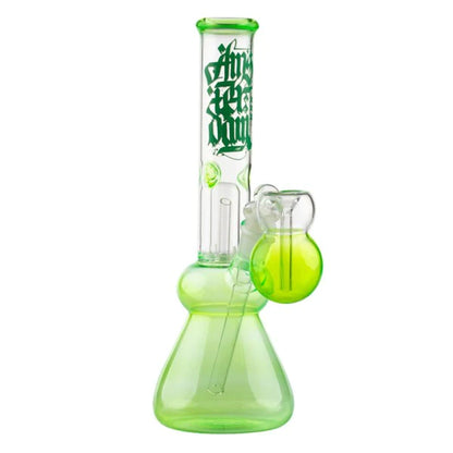 Amsterdam | 12" Green Glass Water Pipe W/ Tree Perc