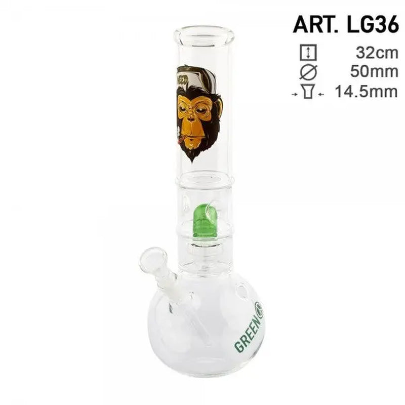 Greenline | 12.5" round Glass Water Pipe W/ Dome Perc