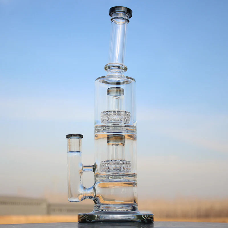 12" Dual Matrix Percolator Glass Water Pipe