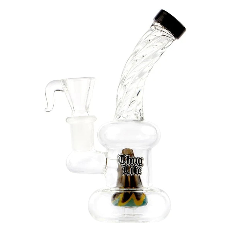 Thug Life | 6" Bubbler Shaped Rasta Water Pipe