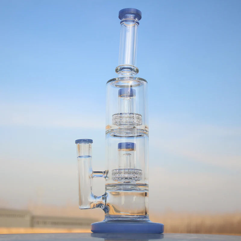 12" Dual Matrix Percolator Glass Water Pipe