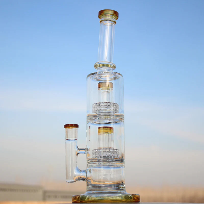 12" Dual Matrix Percolator Glass Water Pipe