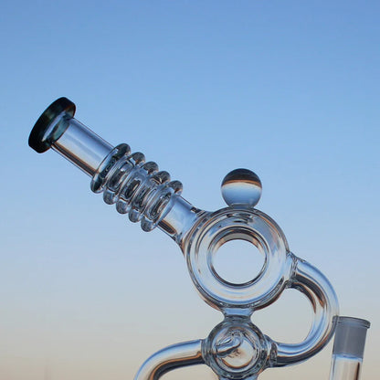 11.5" Recycler Style Water Pipe W/ Dual Percs