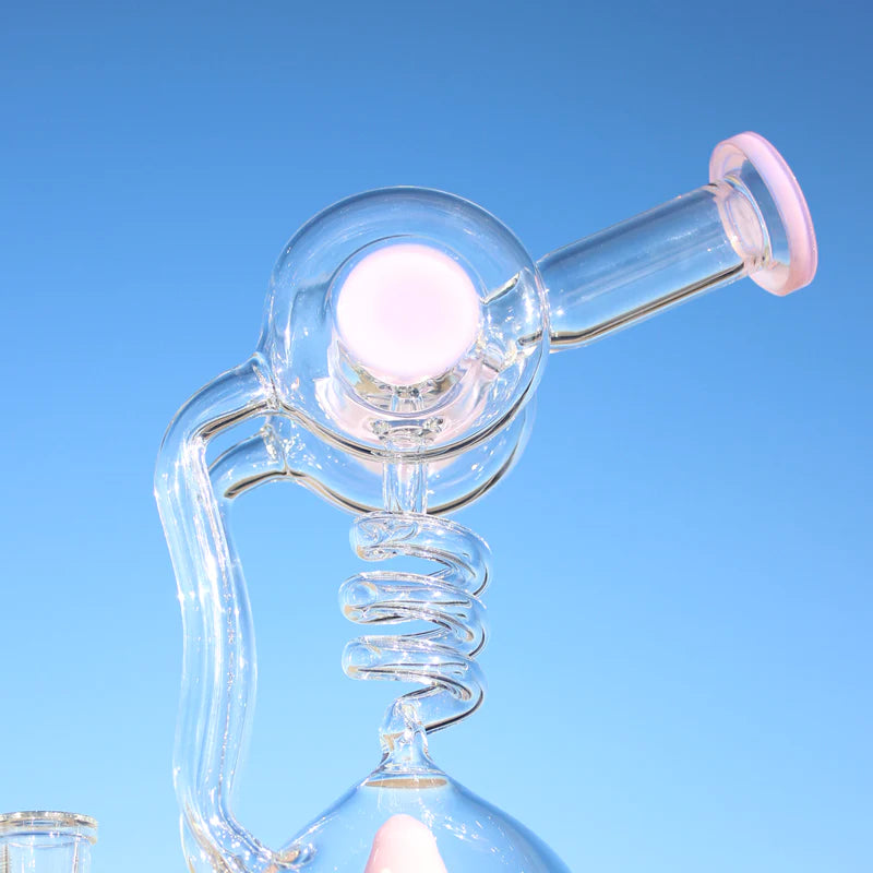 11" Spiral Mushroom Recycler Water Pipe W/ Circ Perc