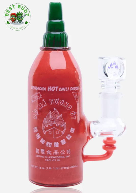 Empire Glassworks 6.5 Inch Sriracha Bottle Glass Bong Water Pipe